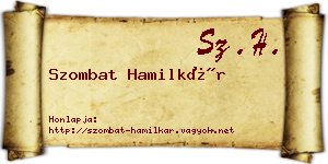 Szombat Hamilkár névjegykártya